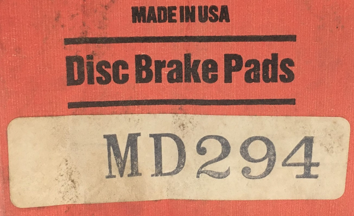 World Car Disc Brake Pads MD294 NOS