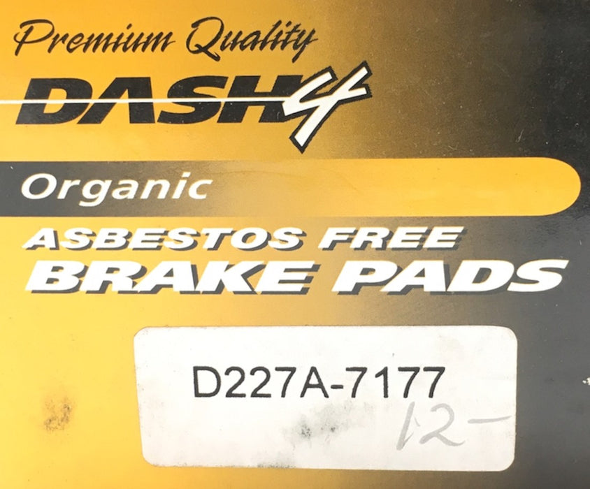 Dash4 Premium Quality Organic Brake Pads D227A-7177 NOS