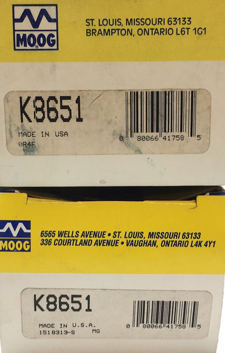 Moog Suspension Stabilizer Bar Bushing Kit [Lot of 2] K8651 NOS