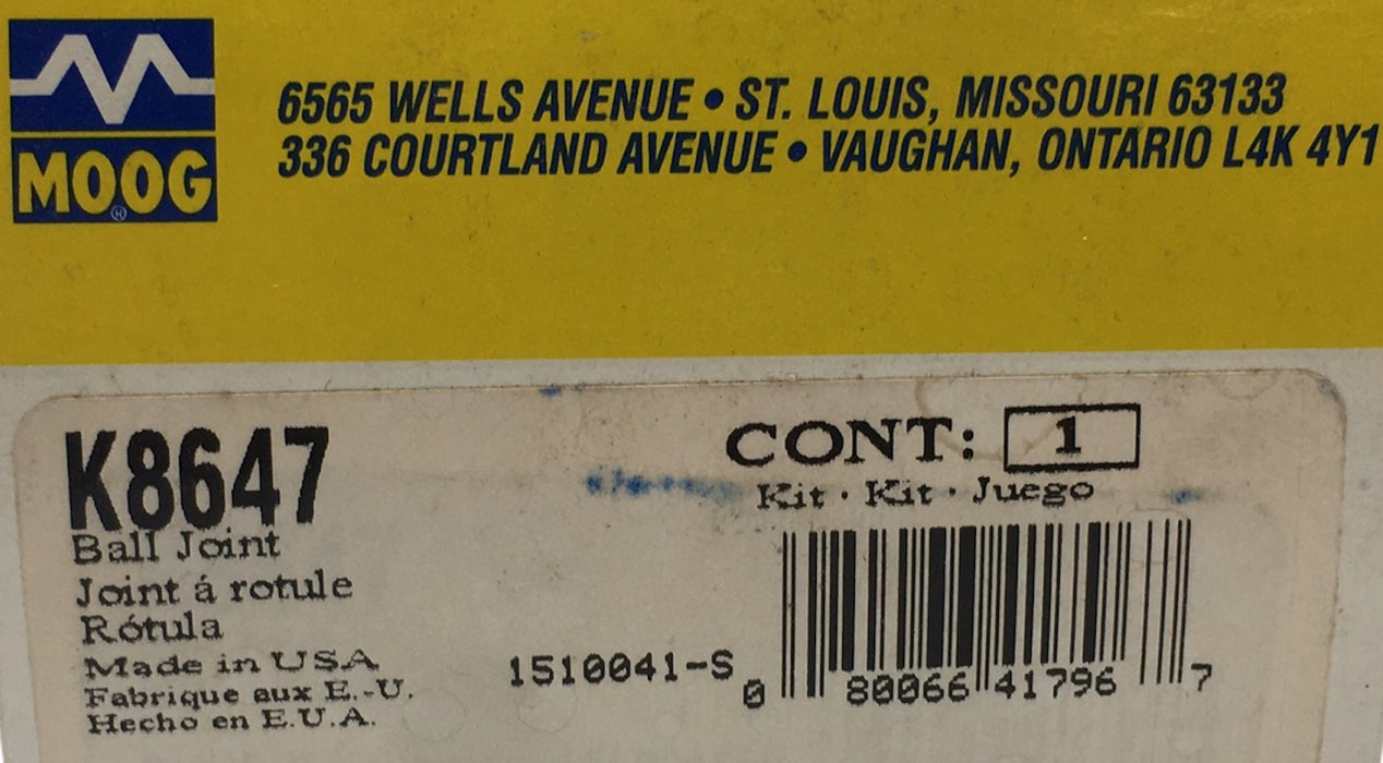Moog Suspension Ball Joint K8647 NOS
