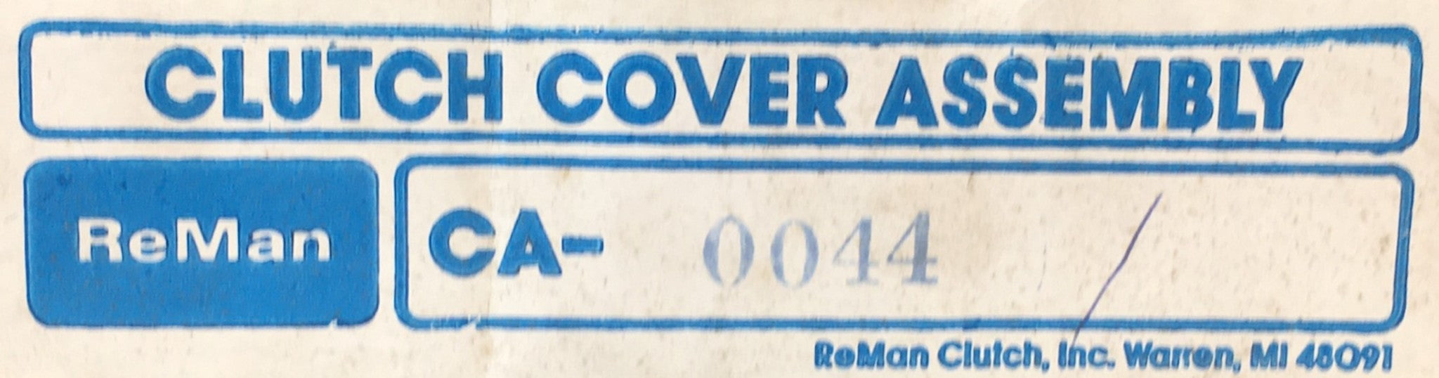 Reman Clutch Cover Assembly CA-0044 NOS