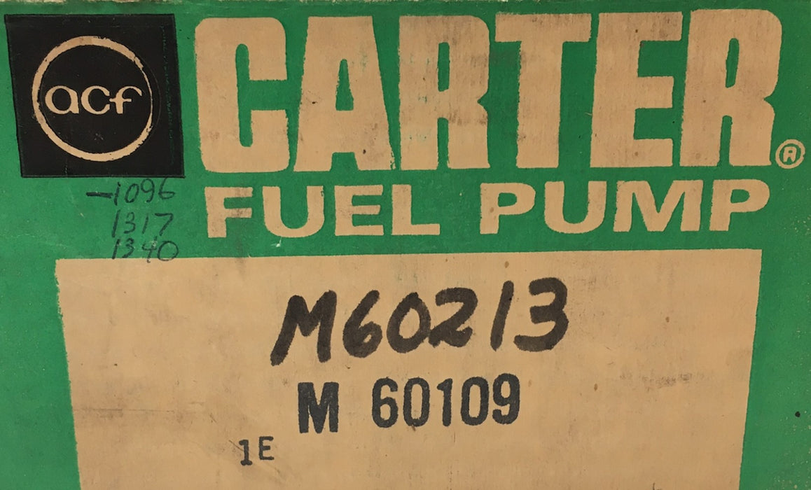 Carter Fuel Pump Assembly M60109 NOS