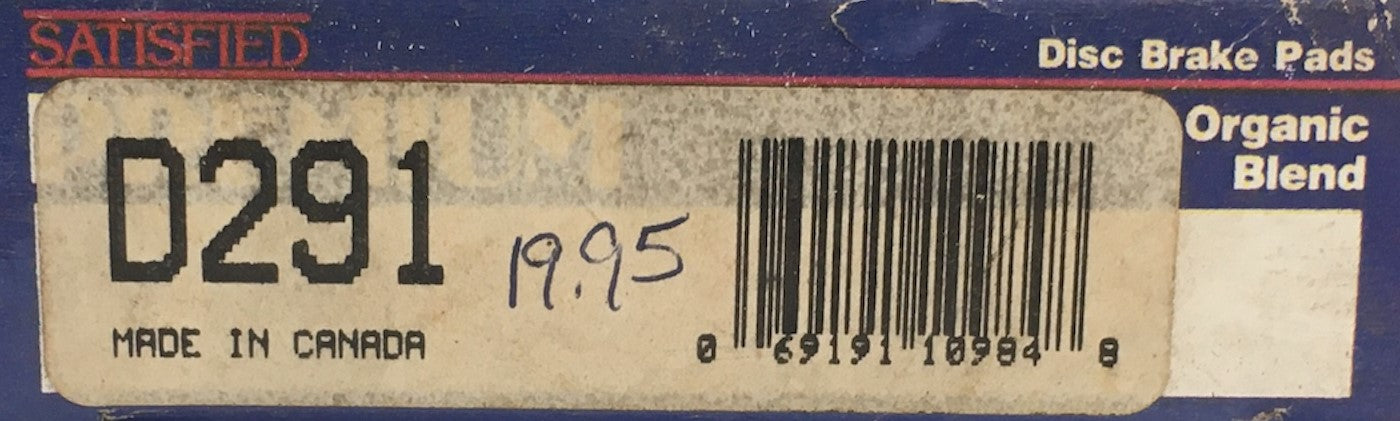 Premium Disc Brake Pads D291 NOS