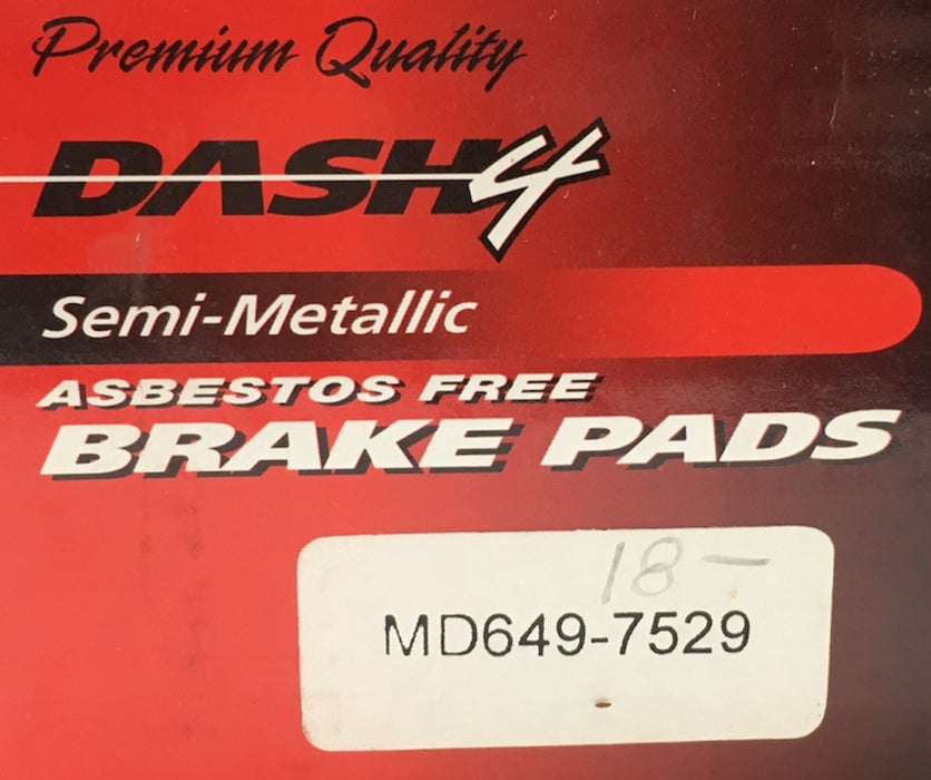 Dash4 Premium Quality Organic Brake Pads MD649-7529 NOS