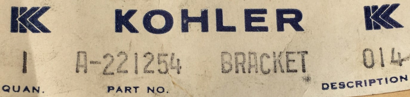 Kohler Fuel Tank Bracket  A-221254 NOS