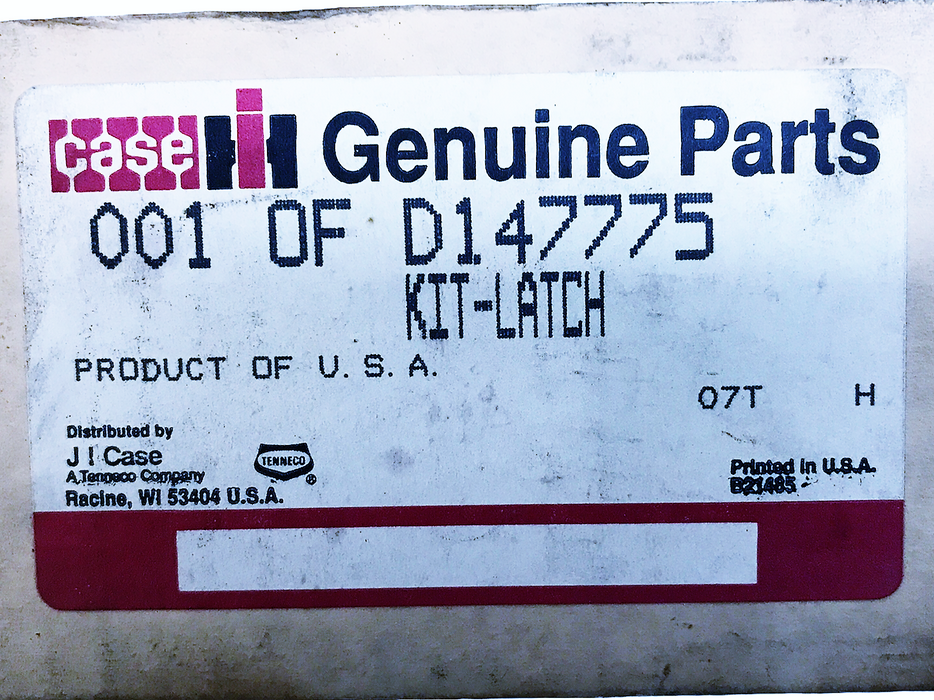 Latch Kit for CASE D147775 NOS