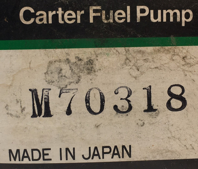 Carter Fuel Pump Assembly M70318 NOS