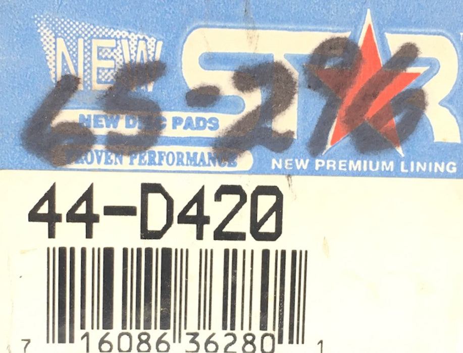 New Star Disc Brake Pads 44-D420 NOS