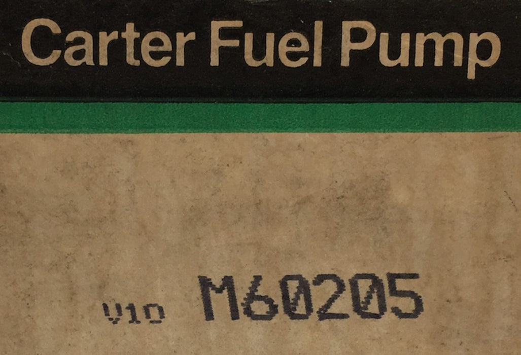 Carter Fuel Pump Assembly M60205 NOS