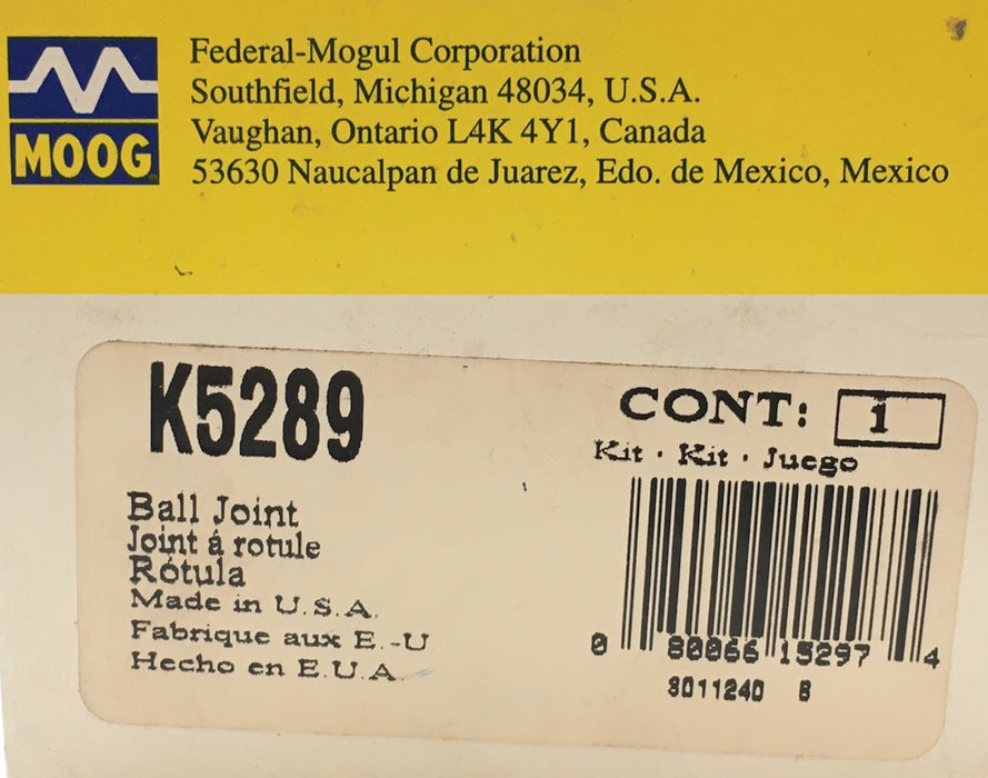 Moog Suspension Ball Joint K5289 NOS