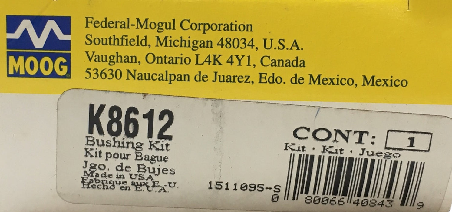 Moog Suspension Control Arm Bushing Kit K8612 NOS