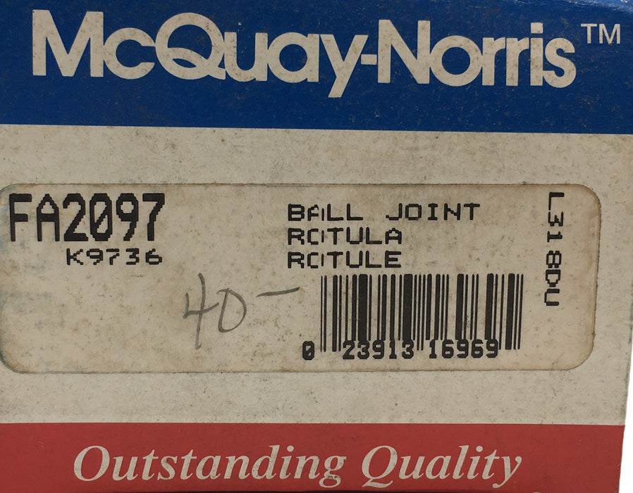 McQuay-Norris Suspension Ball Joint FA2097 NOS