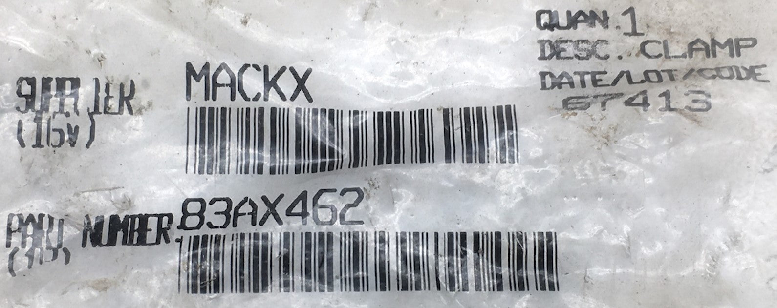 Mack Exhaust Pipe Clamp 4'' 83AX462 NOS