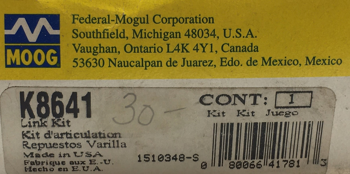 Moog Suspension Stabilizer Bar Link Kit K8641 NOS