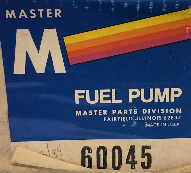 Master Fuel Pump Assembly 60045 NOS