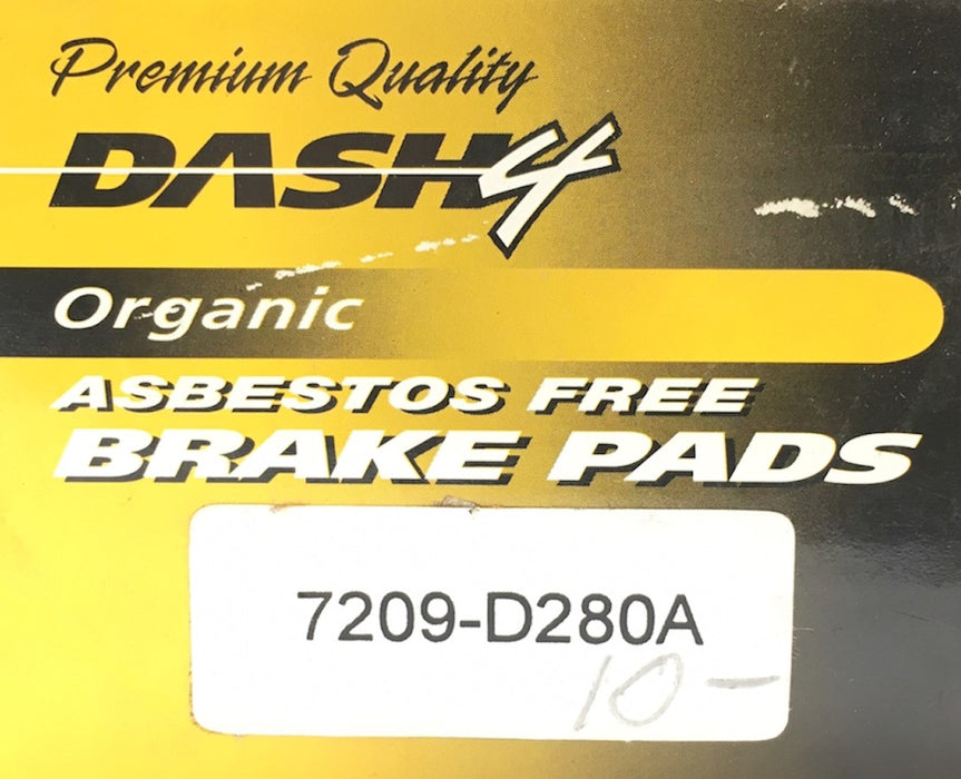 Dash4 Premium Quality Organic Brake Pads 7209-D280A NOS