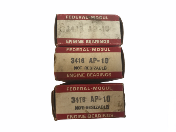Federal Mogul Connecting Rod Bearing 3416 AP-10 [Lot of 3] NOS