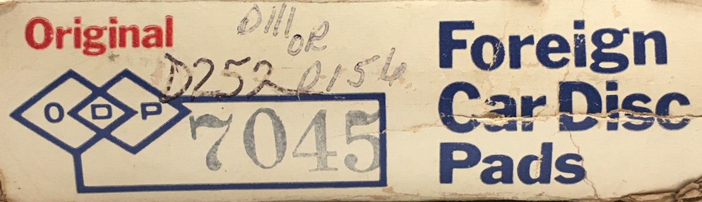 ODP Foreign Car Disc Brake Pads ODP7045 NOS