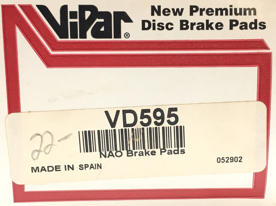 Vipar Premium Disc Brake Pad Set VD595 NOS