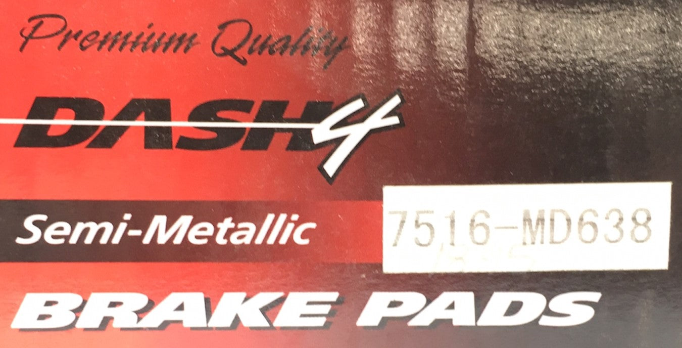 Dash4 Premium Quality Semi-Metallic Brake Pads 7516-MD638 NOS
