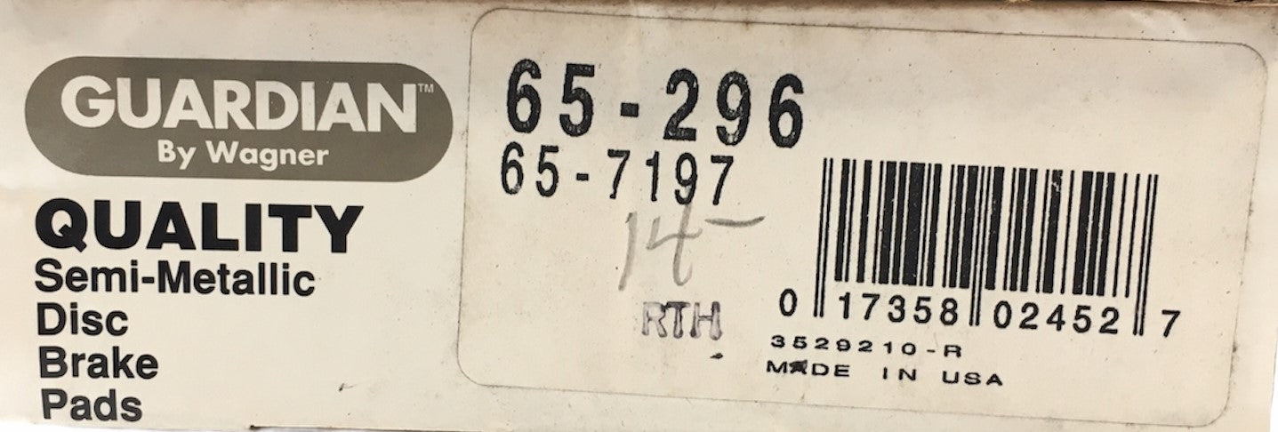 Guardian Disc Brake Pads 65-296 NOS