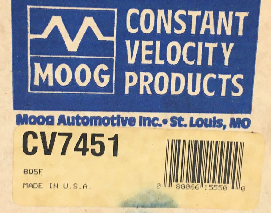 Moog CV Joint Boot Kit CV7451 NOS