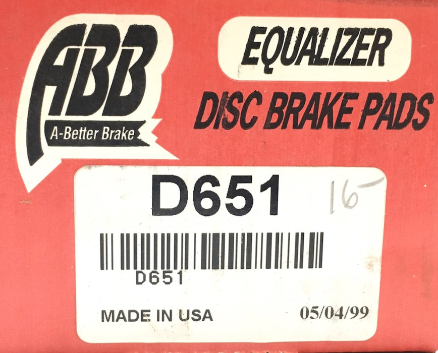 A Better Brake Disc Brake Pads D651 NOS