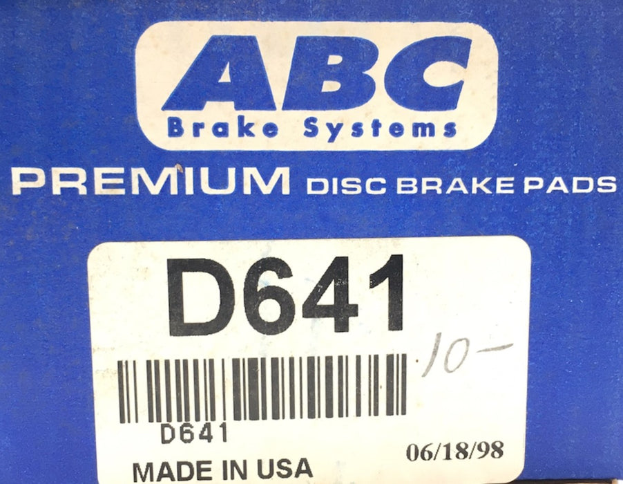 ABC Premium Disc Brake Pads D641 NOS