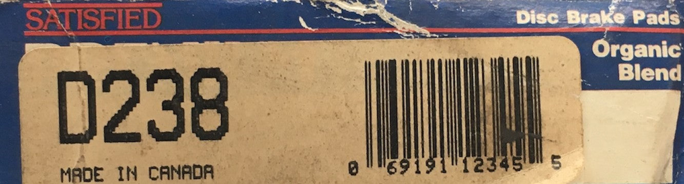 Premium Disc Brake Pads D238 NOS